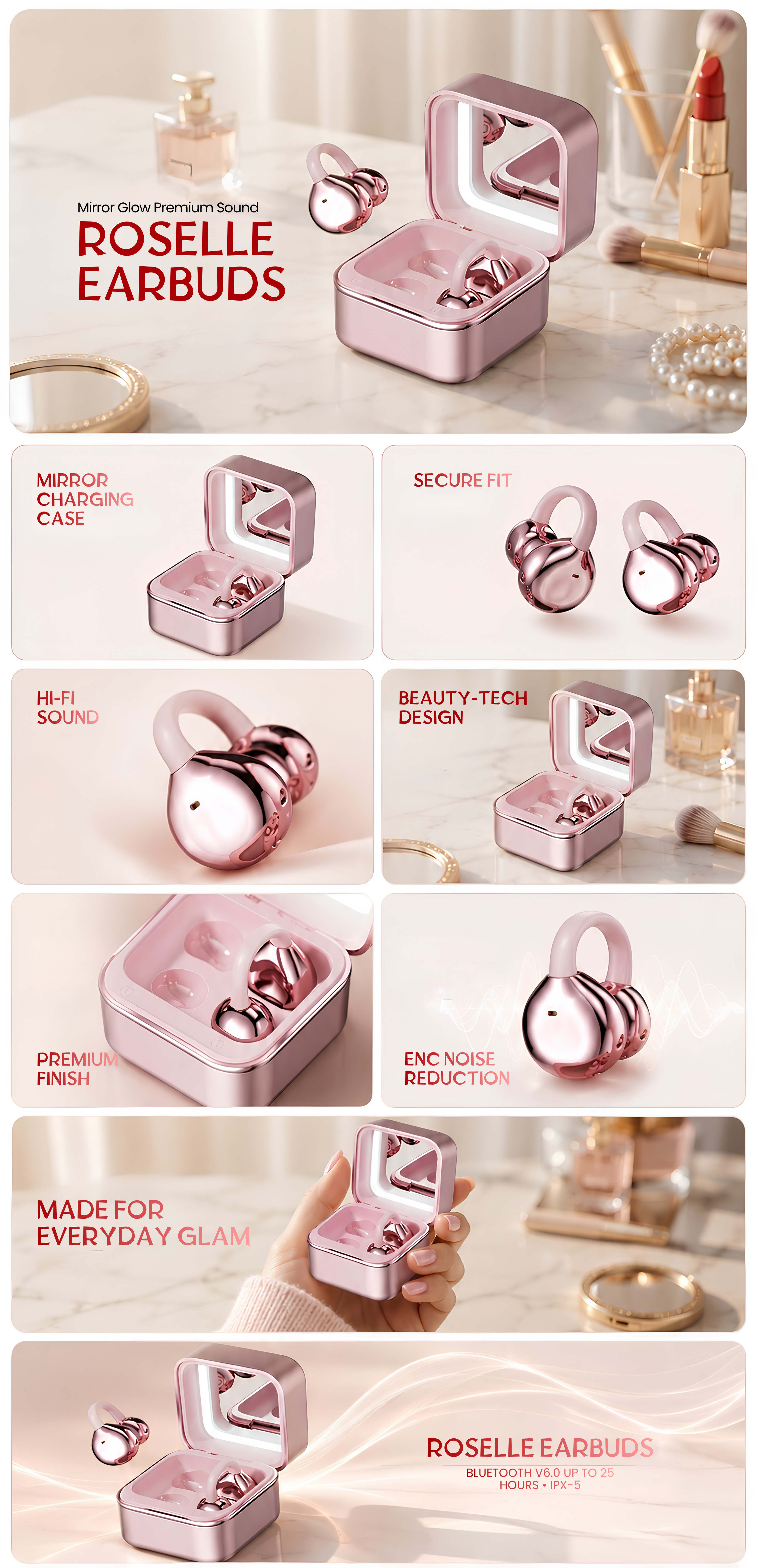 Roselle Earbuds