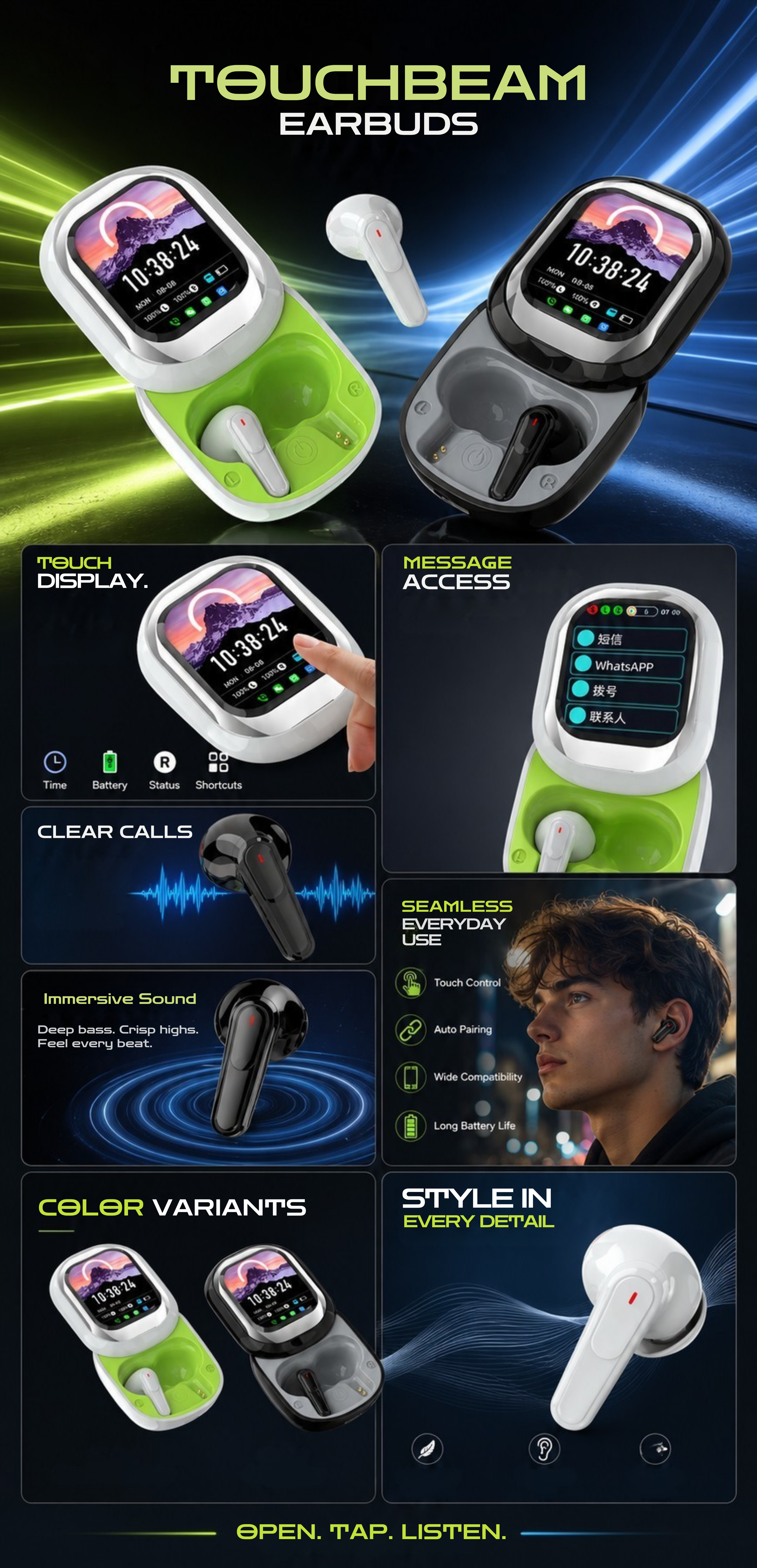 TouchBeam Earbuds